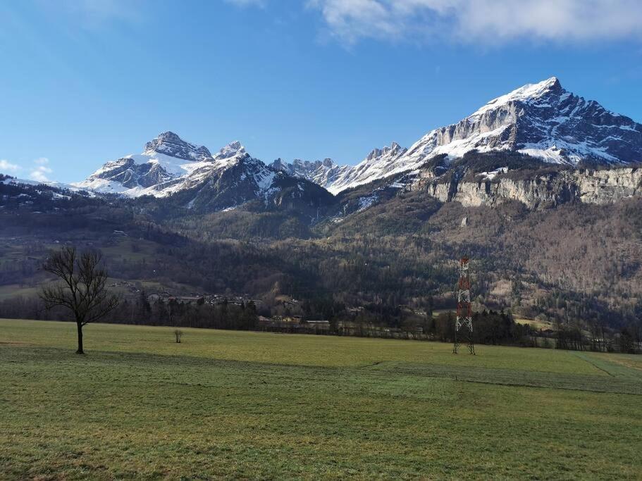 Super Appartement Cocooning Vu Mont Blanc Sallanches Buitenkant foto
